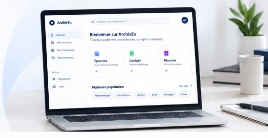 ArchivEx — Plateforme d'épreuves sur ordinateur portable